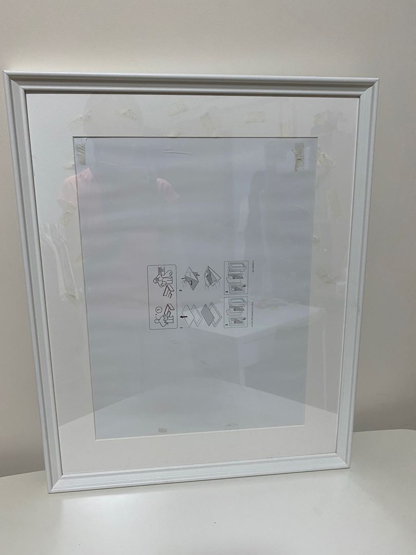 White IKEA frame 40cm by 50cm, Furniture & Home Living, Home Decor