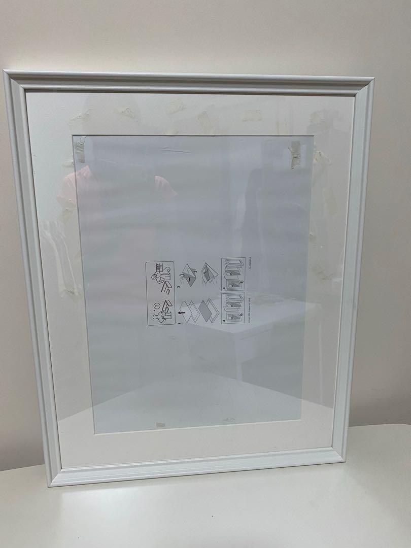 White IKEA frame 40cm by 50cm, Furniture & Home Living, Home Decor