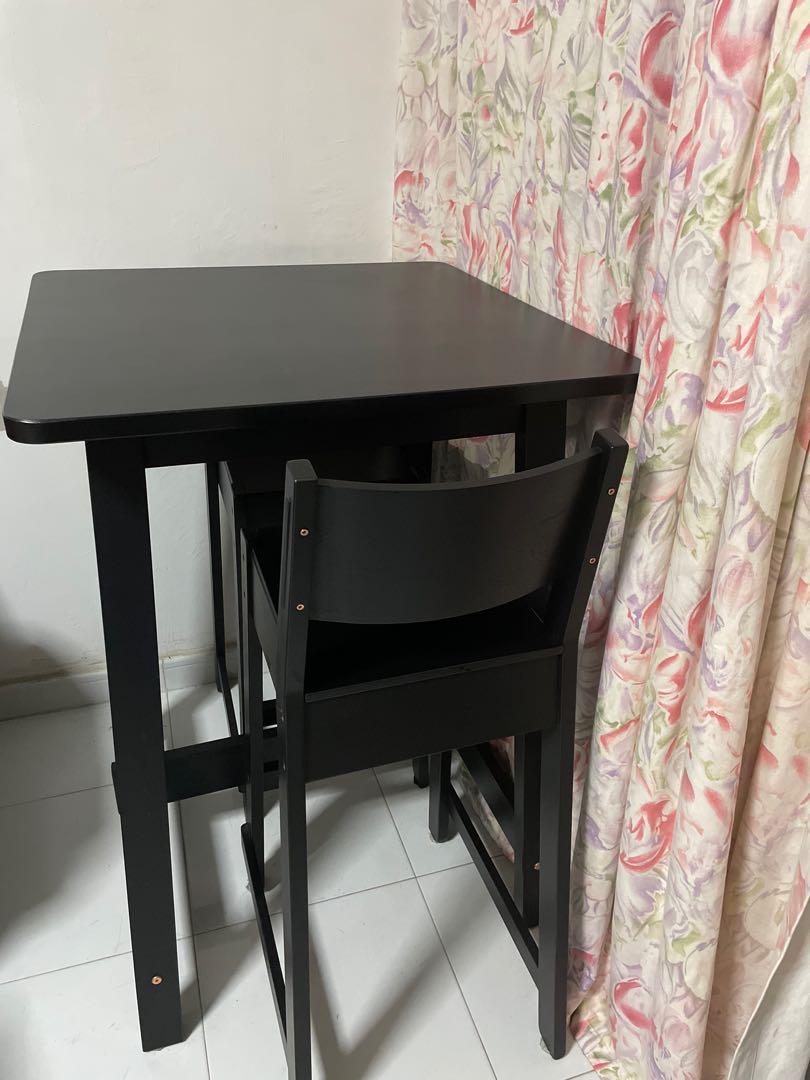 Ikea High Table & Chairs, Furniture & Home Living, Furniture, Tables