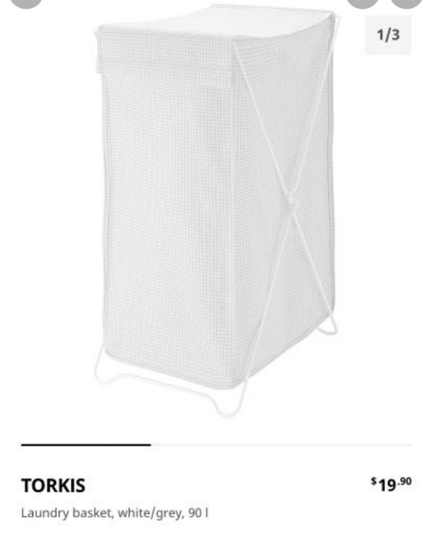 IKEA towel rack + laundry basket RASSLIG + TORKIS, Furniture & Home Living, Home Improvement