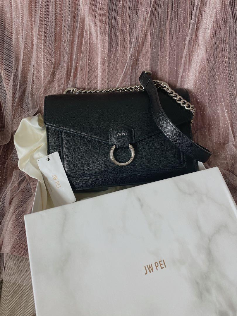 JW PEI® ᐉ The Envelope Silver Chain Crossbody Bag 【BLACK】 Цена