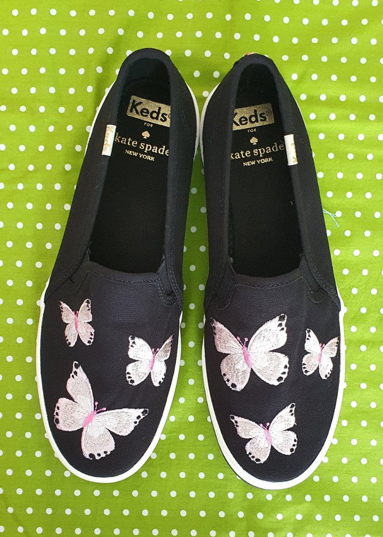 Keds x Kate Spade Doubledecker Butterfly Slip Ons shoes