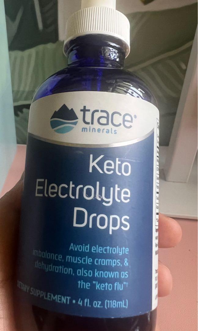 Keto Flu electrolyte drops trace minerals, Health & Nutrition, Health
