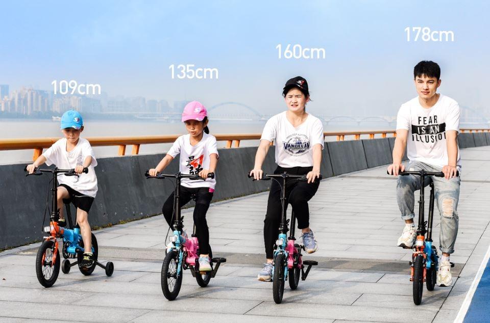 Kids Folding Bike 14 Inch wheel 3 4 5 6 7 8 9 10 years old light weight ...
