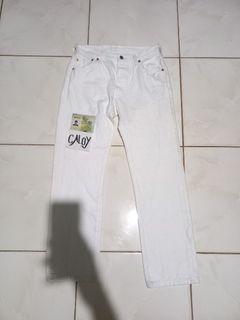 Levi's 501 original fit button fly optic white jeans