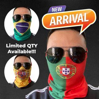 [Local Seller] Anti Dust UV Bandana Head Scarf Motorcycle / Bicycle / Fishing / Outdoor Adventure/Worldcup Theme