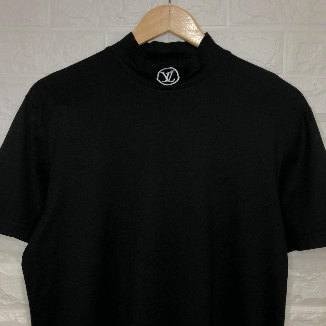 Louis vuitton high neck sales short sleeve tee with logo