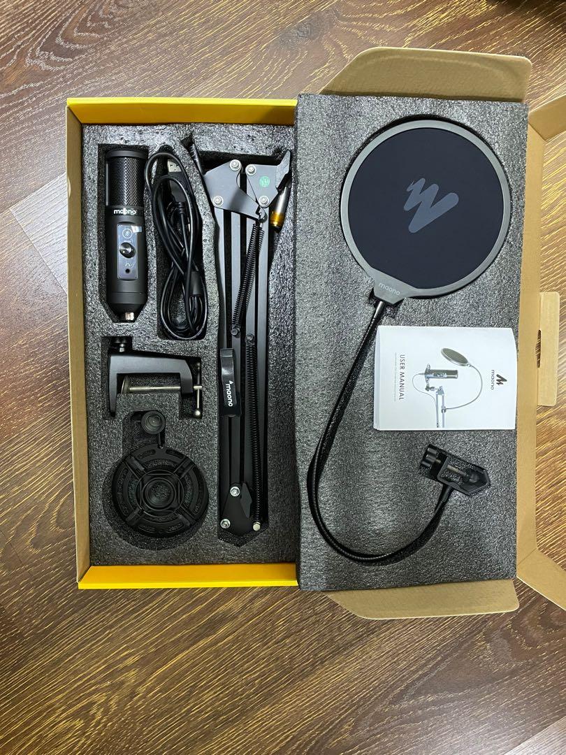 Maono USB Microphone Setup AUPM422, Audio, Microphones on Carousell