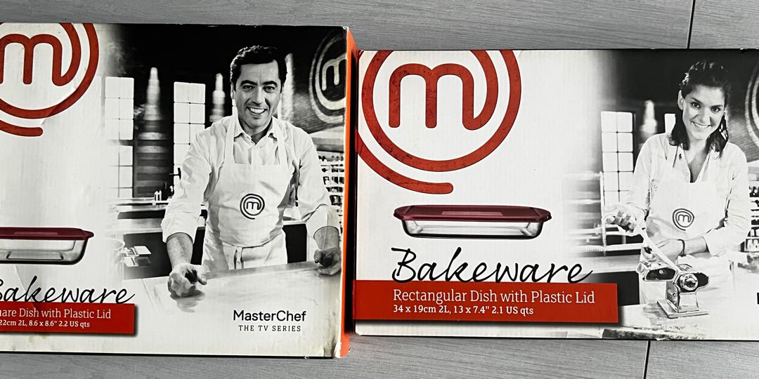 Masterchef bakeware Dish with plastic lid, Furniture & Home Living