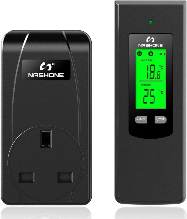NASHONE Wireless Thermostat Plug in Temperature Controlled Socket with