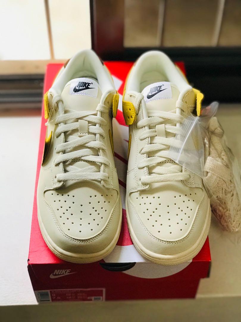 Nike Dunk Low Banana (Category: Sneakers) located in Pasig City. Submitted by Monchi (Listing ID 1164882938, Image 2). Description: Nike Dunk Low Banana Brandnew SNKRS PH Release Size 9W .