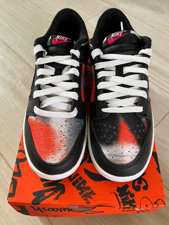 2022 Nike Dunk Low Retro PRM 特別版(黑田翻滾灰_軌道紅) (US6.5