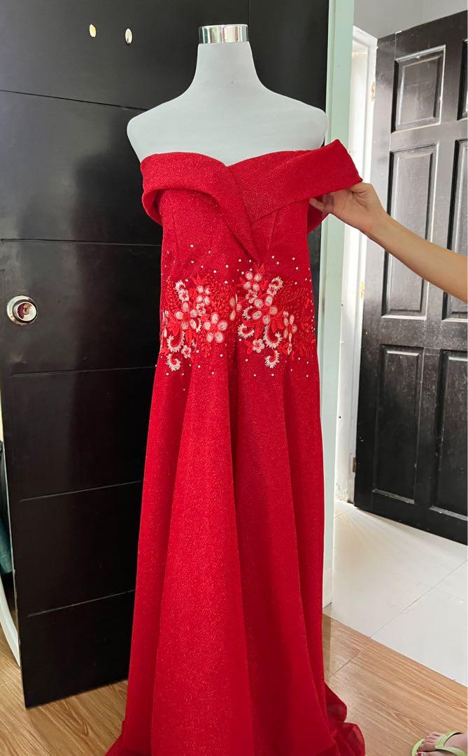 Off shoulder gown for best sale ninang