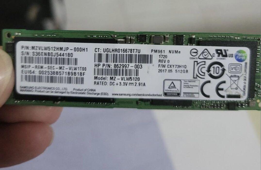 Samsung on sale pm961 512gb