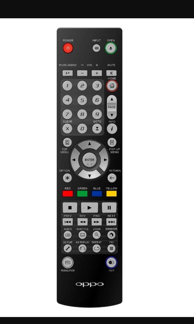 Oppo Remote, TV & Home Appliances, TV & Entertainment, BluRay & Media