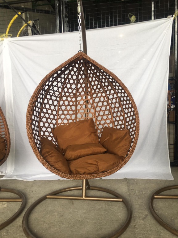 Outdoor Rattan Egg Chair Large Synthetic Rattan on Carousell