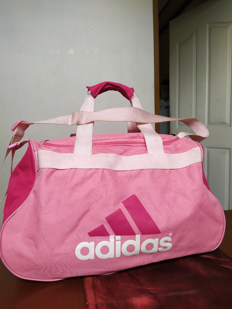 Pink adidas gym bag hotsell