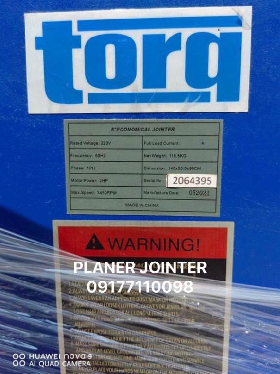 Planer Jointer (Category: Construction Tools & Equipment) located in Manila. Submitted by joeyroque09 (Listing ID 1164868438, Image 2). Description: TAKEZO INDUSTRIAL SUPPLY Location: Mayhaligue St. Abad Santos, Manila Waze: Takezo Industrial Supply (Tondo, Manila) Land mark: Uno High School Tabon 1, Centennial Road, Kawit, Cavite Land mark: Phoenix Gas Station beside Mana Town Center TALK TO US 0-9-1-7-7-1-1-0-0-9-8 takezo.industrialsupply2@gmai