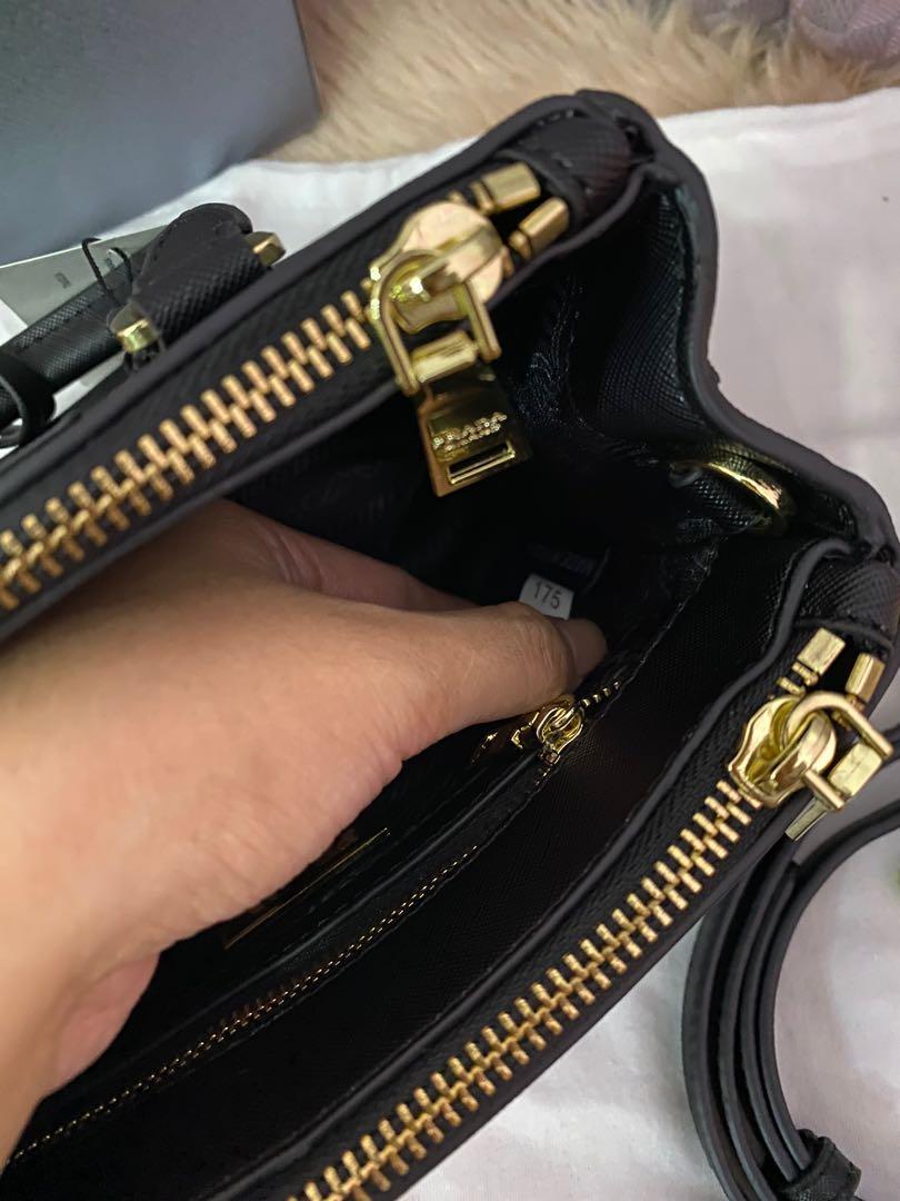 Prada Galleria Saffiano Leather Micro Bag Nero, Black