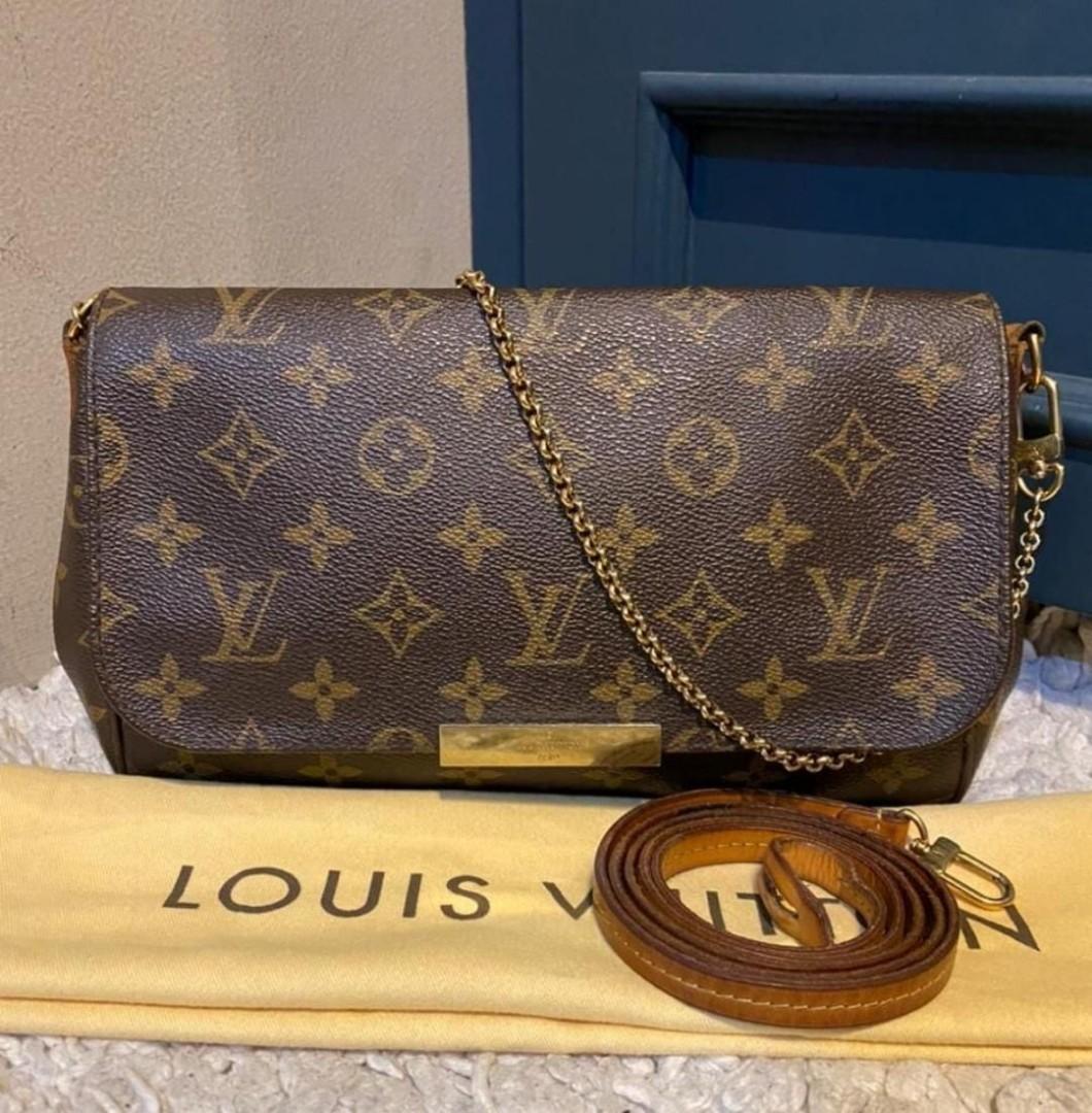 Louis Vuitton favorite MM damier, Barang Mewah, Tas & Dompet di