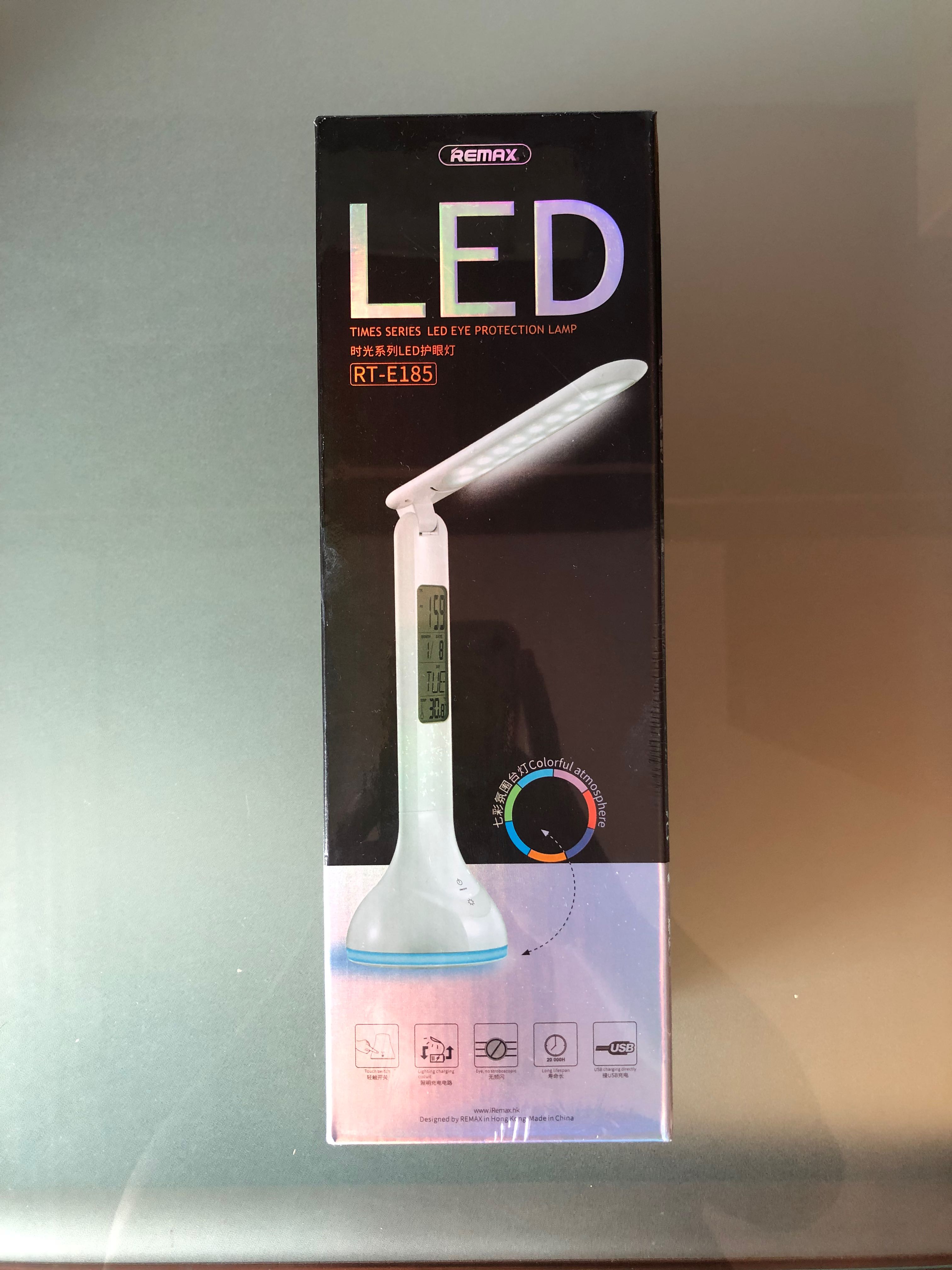 REMAX RT-E185 TIME SERIES LED Table Lamp Calendar Rechargeable Eye ...