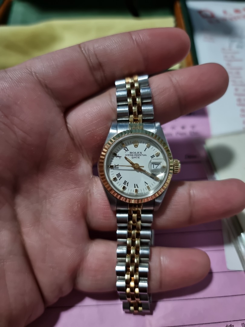 Rolex datejust twotone 69173, Women's 