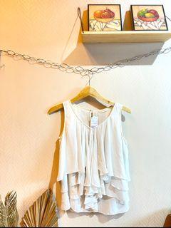 Ruffle Inner BW Kawaii Style Top