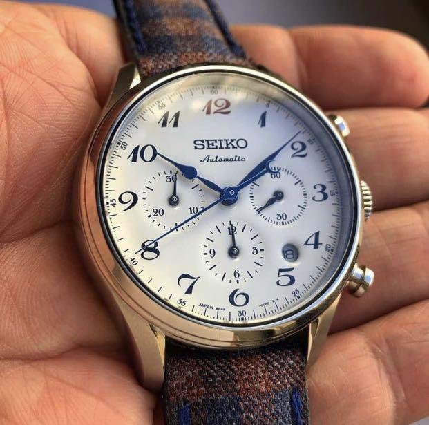 Seiko Enamel Chronograph SARK001 (not SRQ019), Luxury, Watches on Carousell