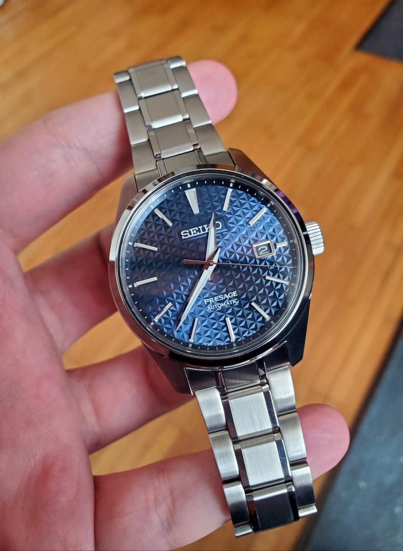 Seiko Presage Sharp Edge Blue Dial Automatic Watch SPB167