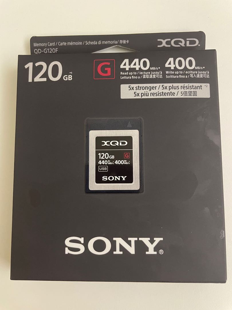 Sony 120GB XQD card G series for Camera, Photography, Photography  Accessories, Other Photography Accessories on Carousell