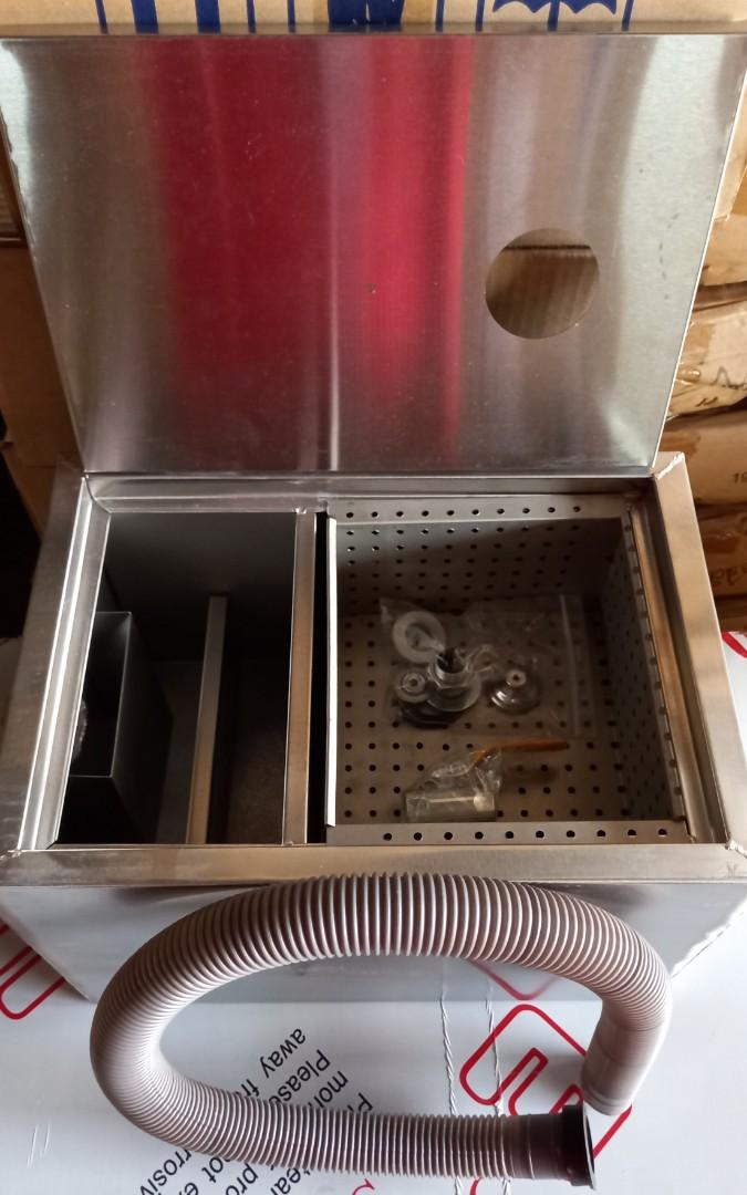 Beres Stainless Steel Grease Trap Perangkap Minyak Penapis Gris Interceptor  Oil Water Separator for Sink Dapur