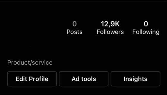 SUPER RUSH SALE instagram account w/ 12.9k followers