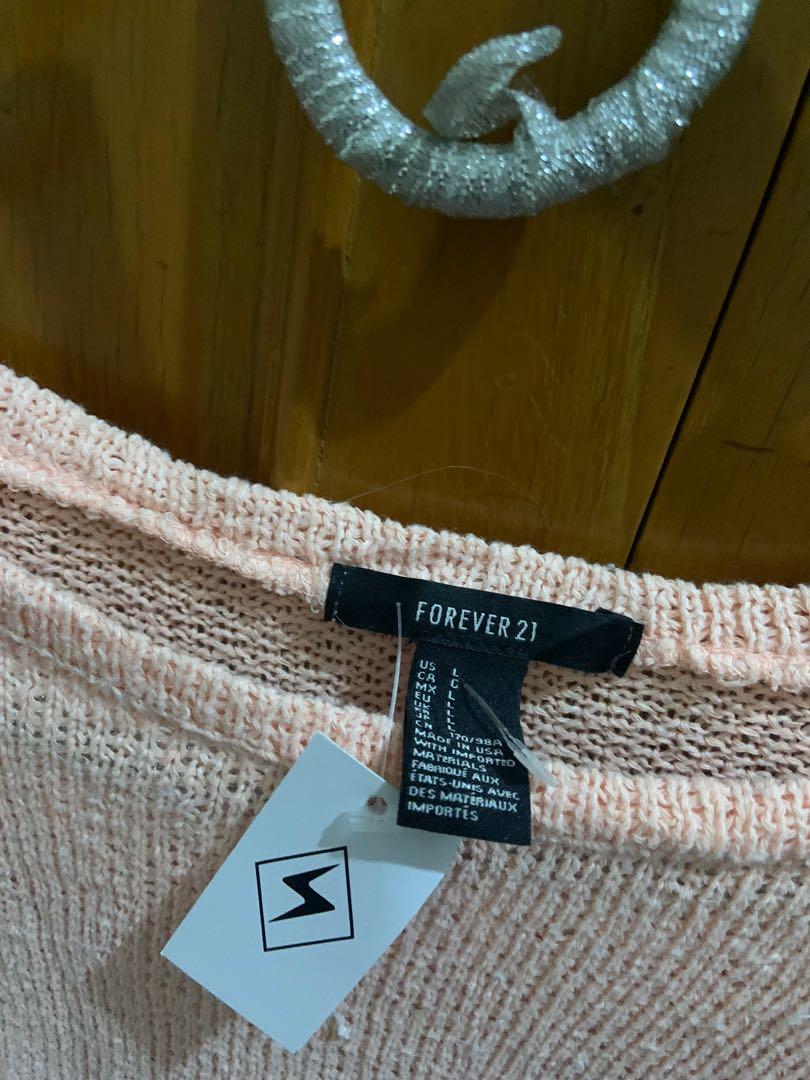 Sweater Rajut pink salem forever 21, Fesyen Wanita, Pakaian ...