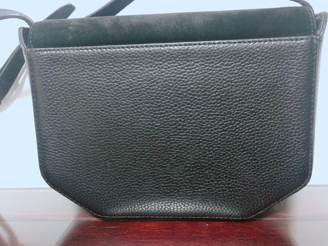 Lenah leather and suede hot sale hexagon detail cross body bag