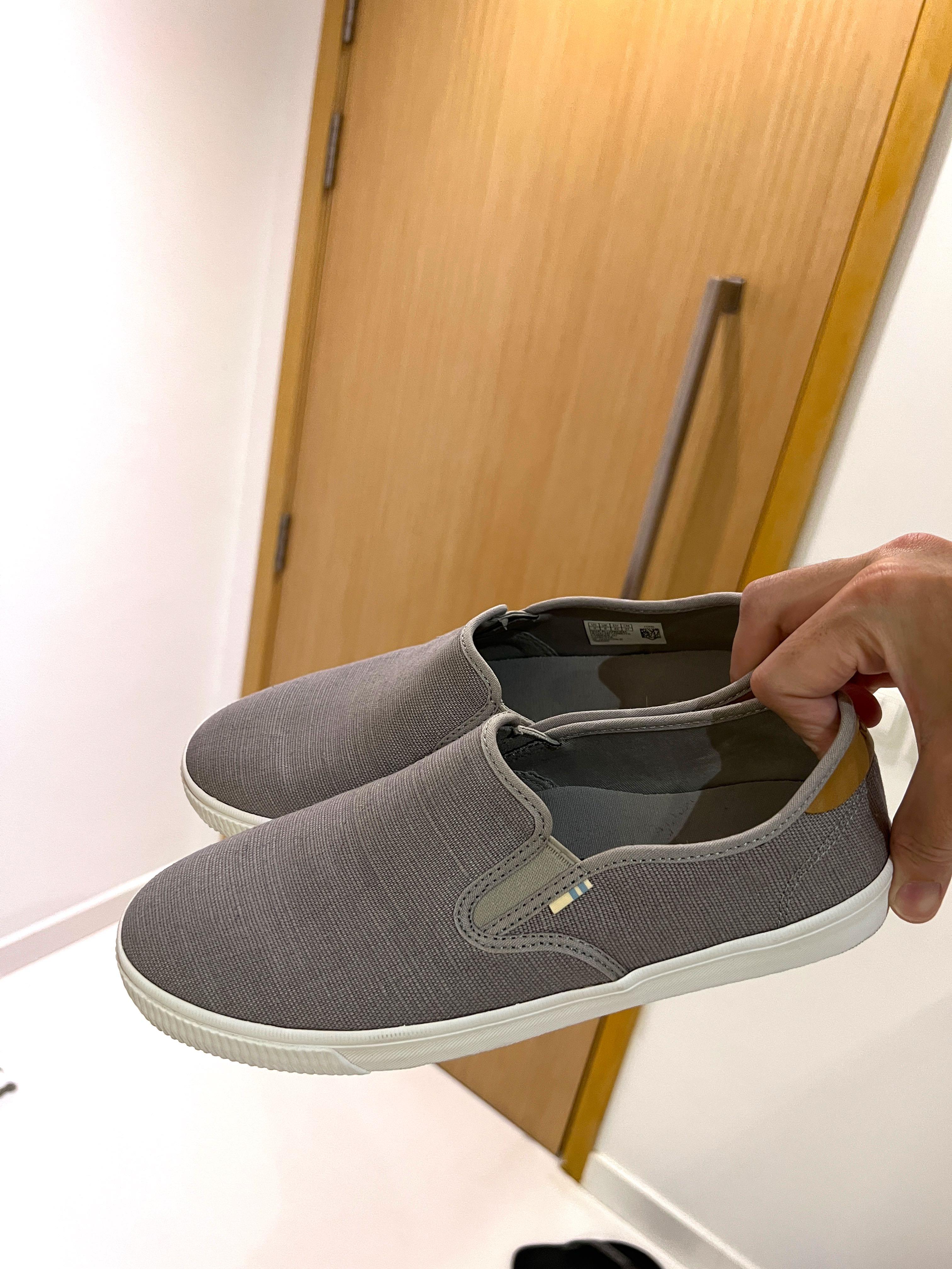 Mens grey shop slip ons