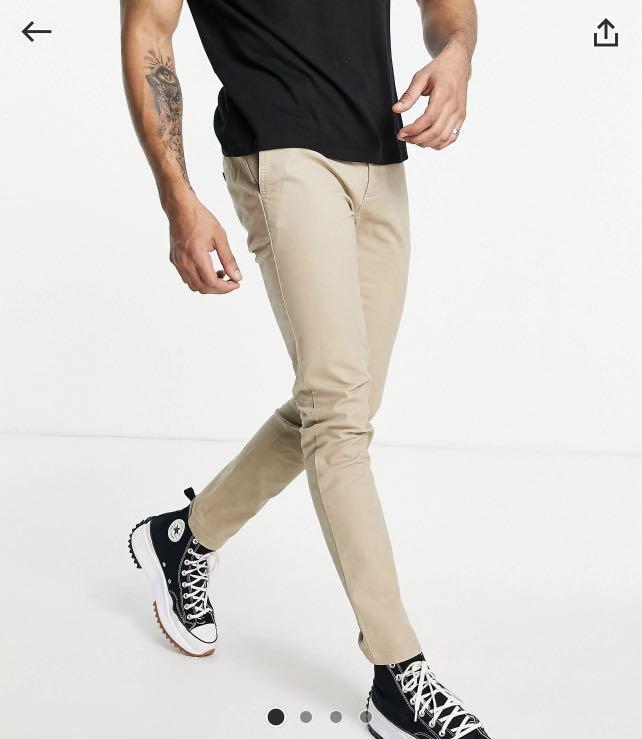 Topman brand new chinos in stone w30 l34 Men s Fashion Bottoms