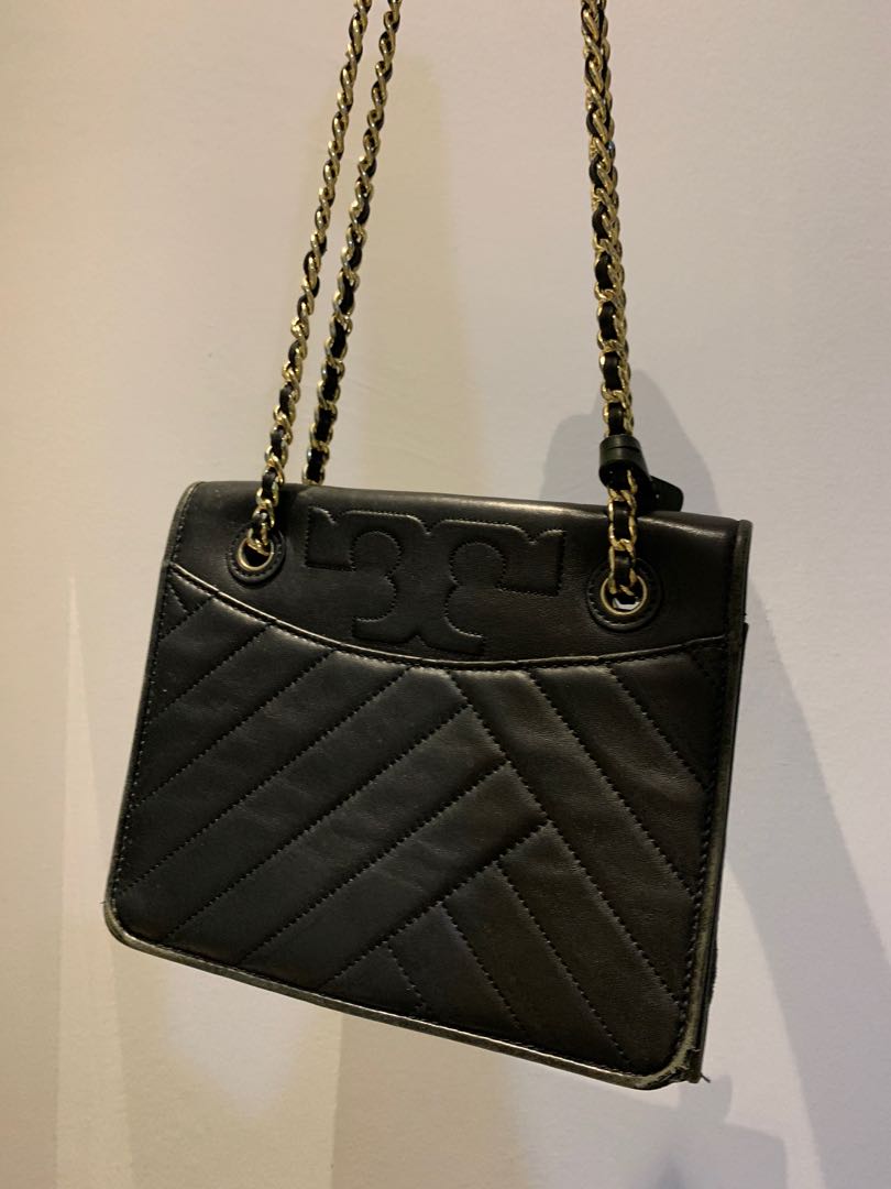 Tory burch lambskin handbag, Luxury, Bags & Wallets on Carousell