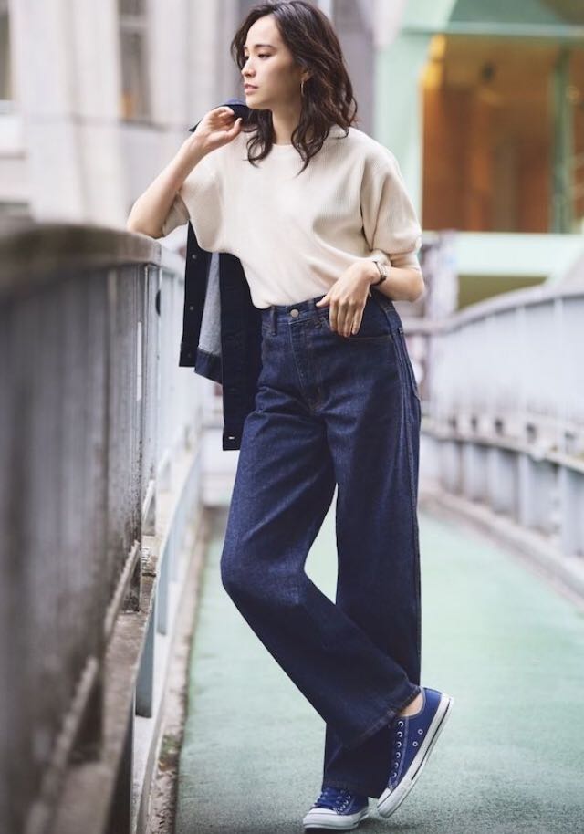 Uniqlo wide leg jeans cheap