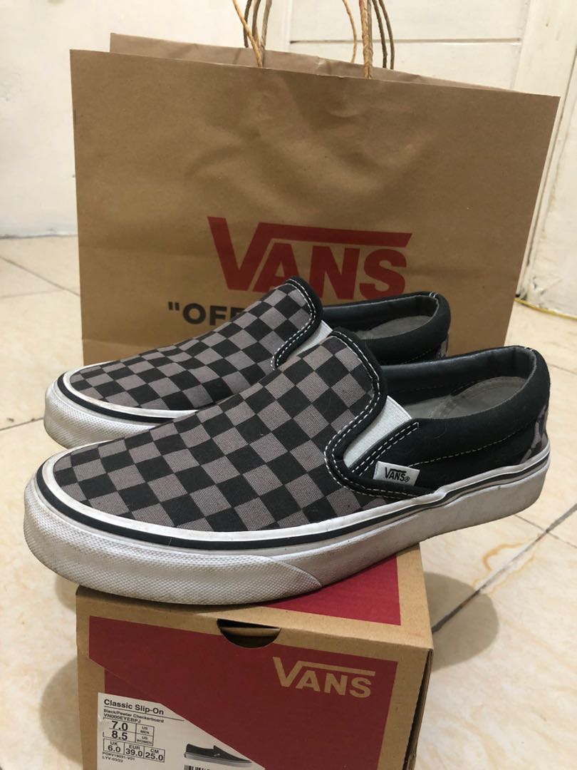 checkerboard vans pewter