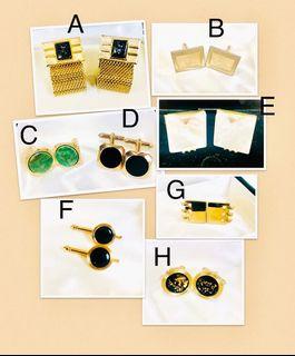 Vintage gold tone cuff links