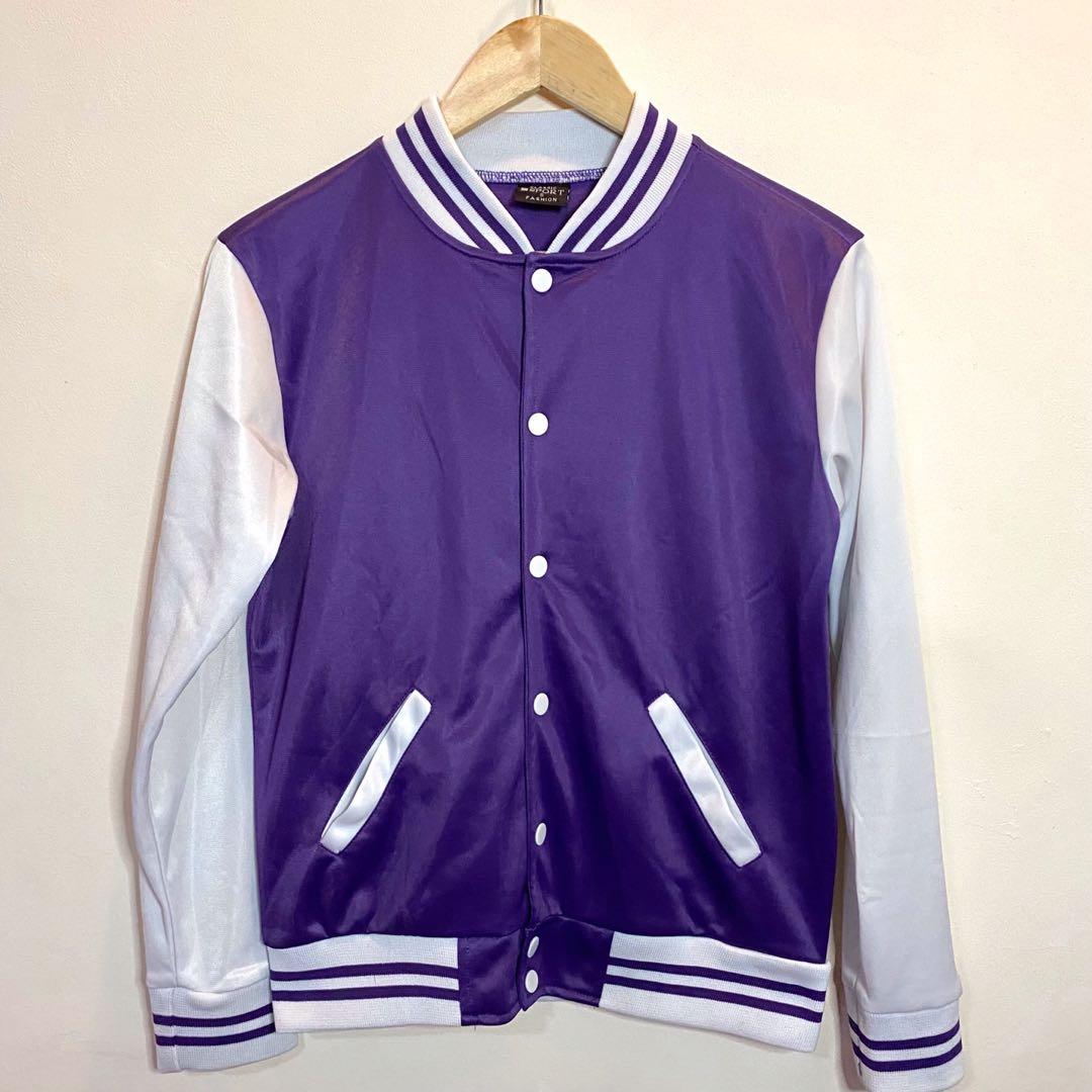 Violet Varsity Jacket, Women's Fashion, Coats, Jackets and Outerwear on ...