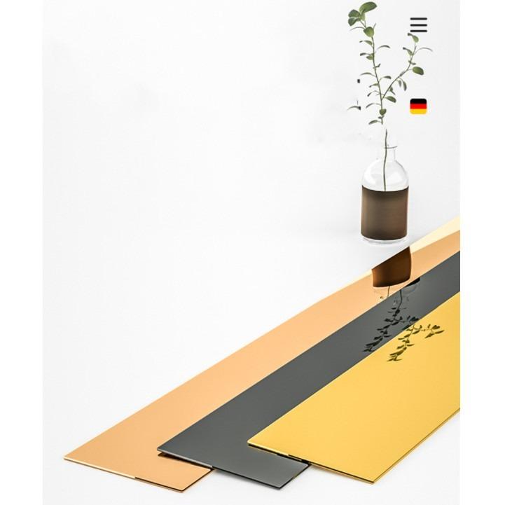 Wall Ceiling Edging Strip 5 Meter Stainless Steel Flat Decorative Lines