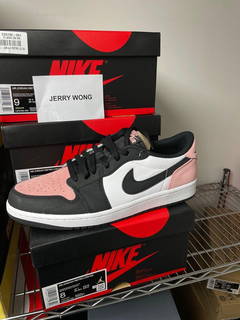 WTS Jordan 1 Low OG Bleached Coral, 男裝, 鞋, 波鞋- Carousell
