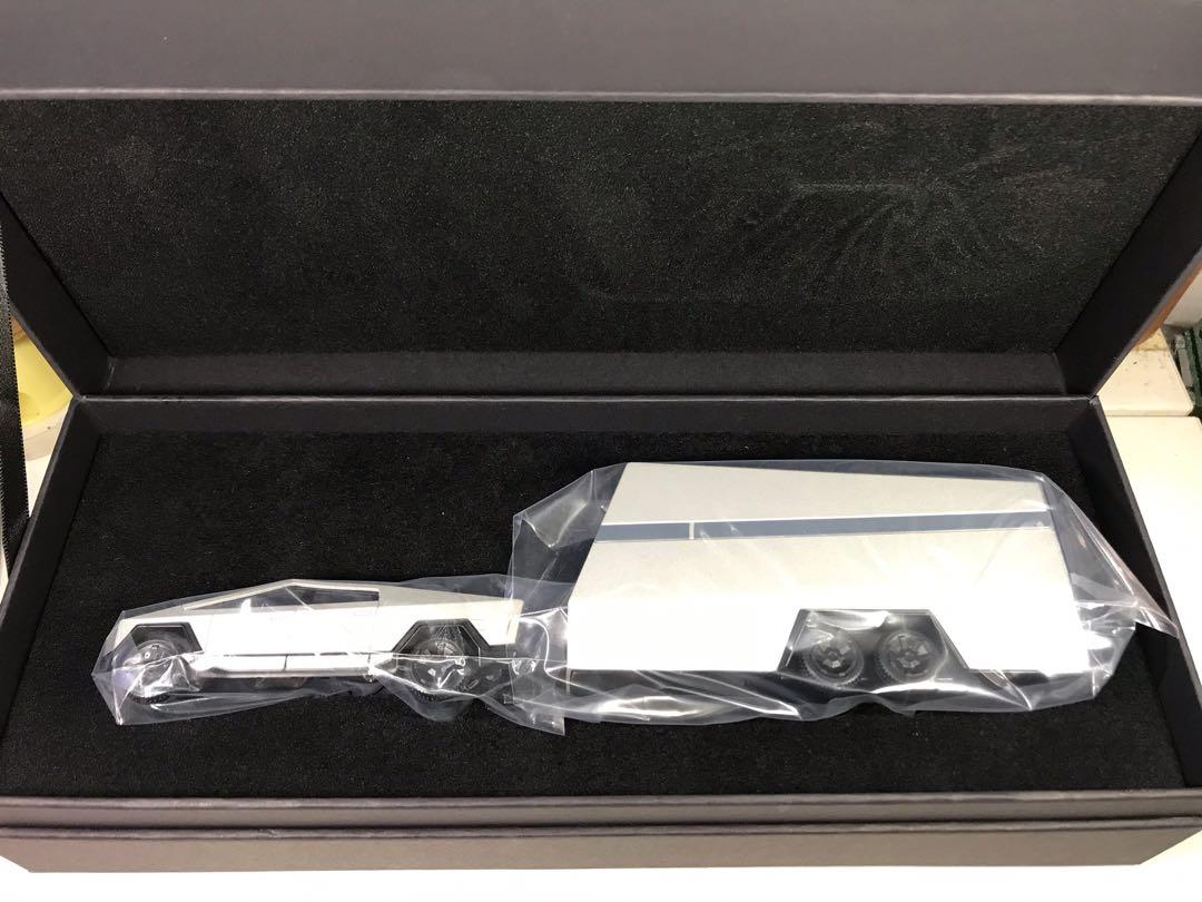 拓意xcartoys 1:64合金模型Tesla Cybertruck Cyber Truck 拖車版