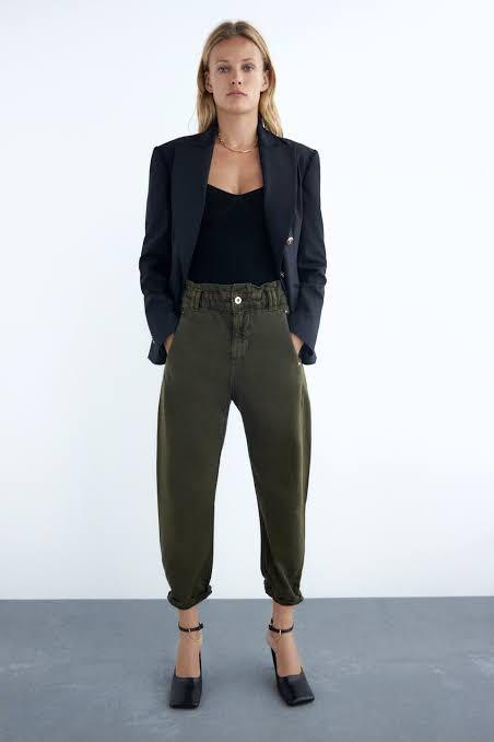 Zara cheap army jeans