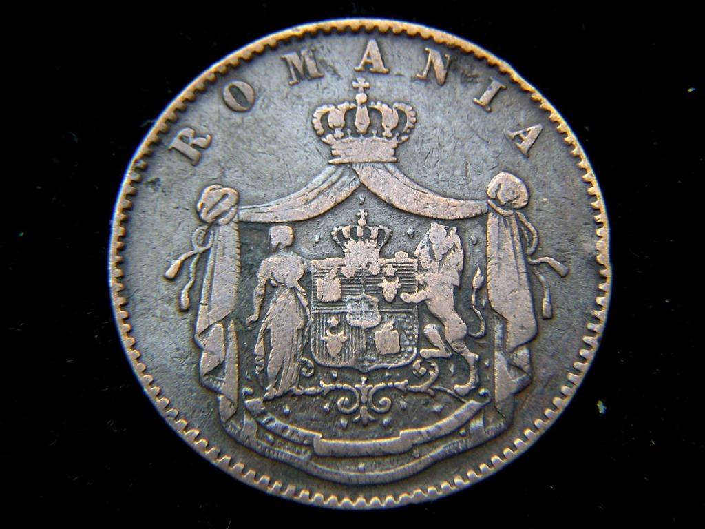 銅幣-1867年羅馬尼亞王國(Kingdom of Romania)皇家國徽5斑尼(Bani)銅幣(羅皇卡洛爾一世時期), 興趣及遊戲,  收藏品及紀念品, 錢幣- Carousell