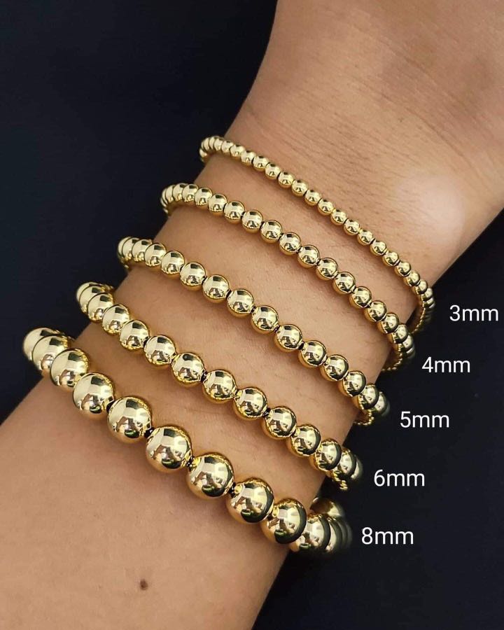 18k gold shop ball bracelet