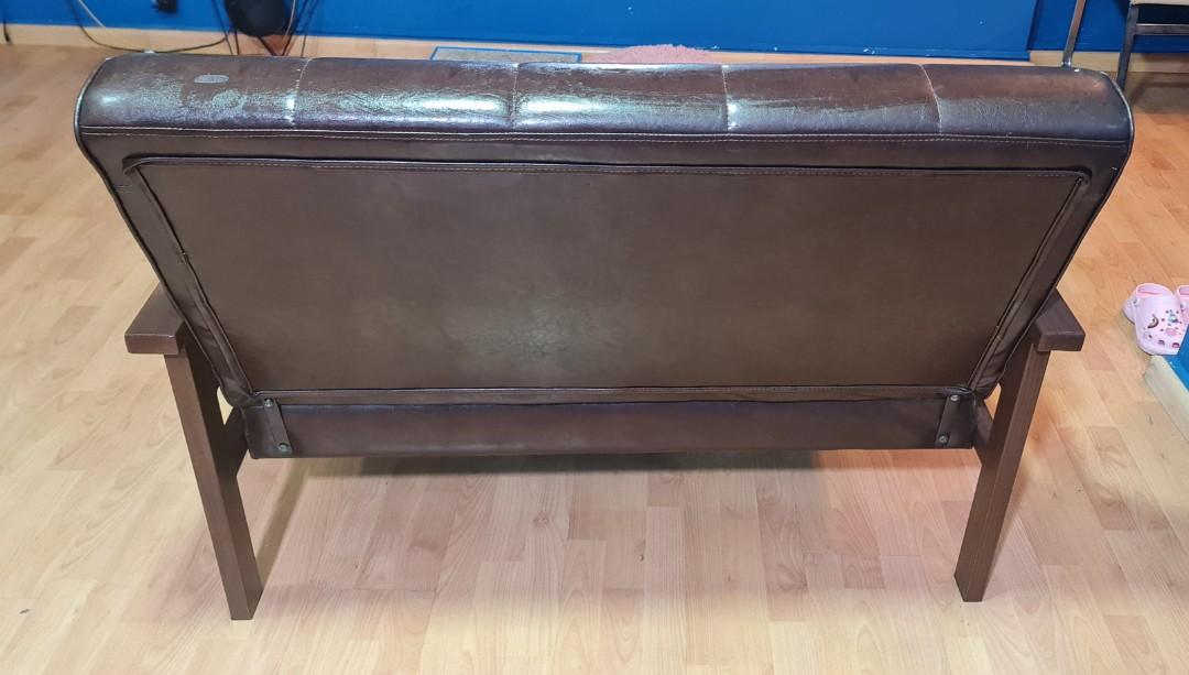 2 seater PVC look like leather sofa, Furniture & Home Living, Furniture