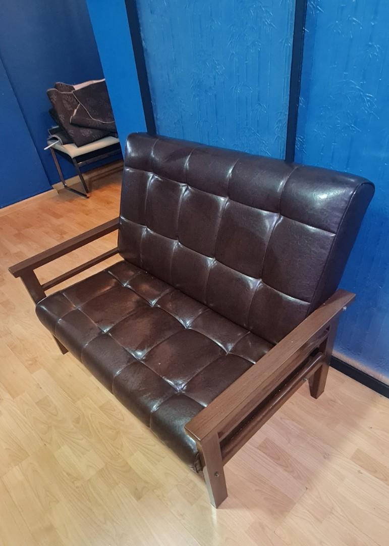 2 seater PVC look like leather sofa, Furniture & Home Living, Furniture