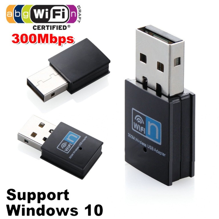 300Mbps 802.11B/G/N Wireless USB WiFi Adapter Broadband Signal Receiver 